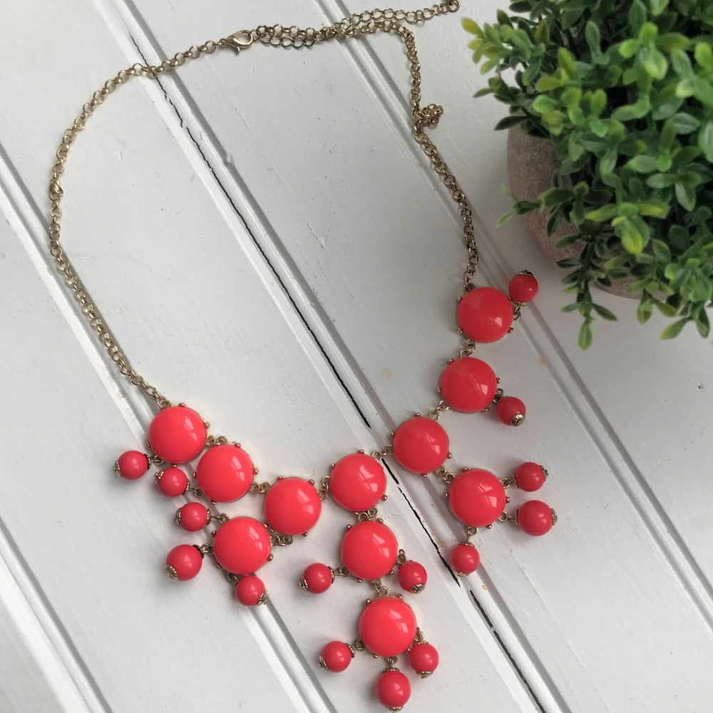 Coral statement necklace